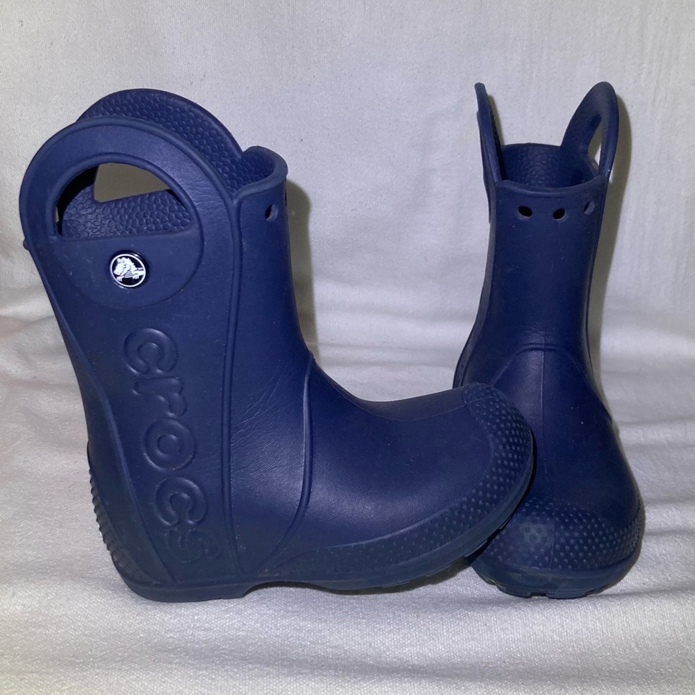 CROCS Kids Navy Rain Boots